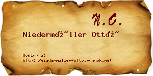 Niedermüller Ottó névjegykártya