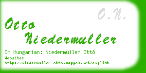 otto niedermuller business card